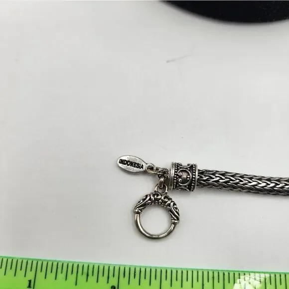 Sterling Silver Byzantine Toggle Bracelet 7" NWOT - Picture 3 of 6